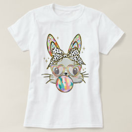 Camiseta Purpurina Easter Bunny Coquette Bow