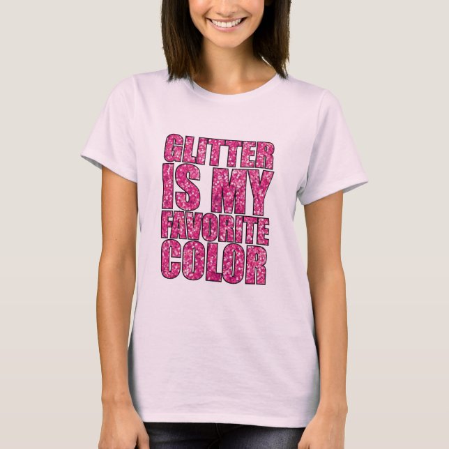 Camiseta  Purpurina es mi color favorito (Anverso)