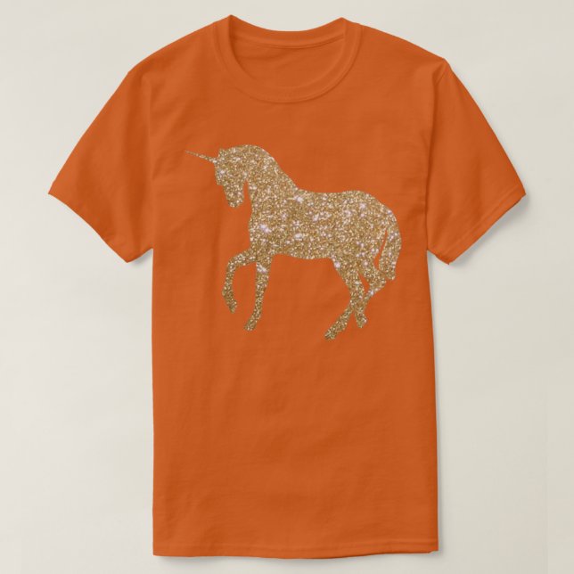 Camiseta Purpurina Gold Unicorn (Diseño del anverso)