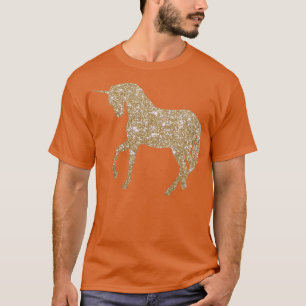 Camiseta Purpurina Gold Unicorn