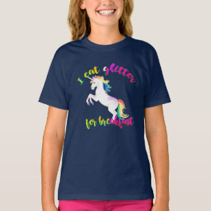 Camiseta Purpurina Guay Eat para desayunar Niño Funny de U