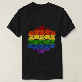 Camiseta PURPURINA LGBT Rainbow Honeycomb