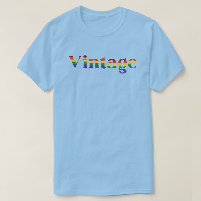 Camiseta PURPURINA LGBT Rainbow Vintage (Diseño del anverso)