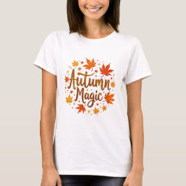 Camiseta Purpurina mágico de otoño