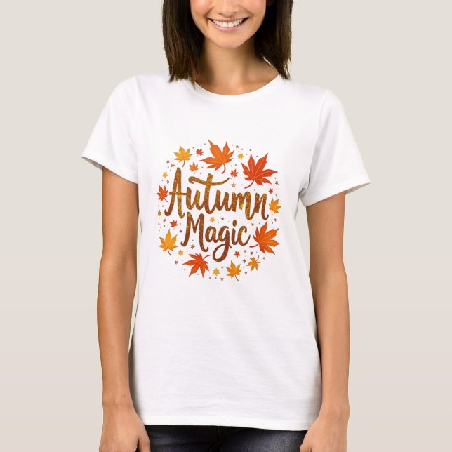 Camiseta Purpurina mágico de otoño (Anverso)