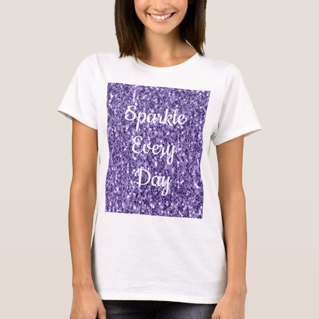 Camiseta Purpurina morado ultravioleta Salto de texto diari (Anverso)
