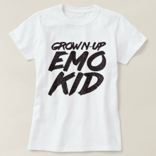 Camiseta Purpurina negro adulto emo kid