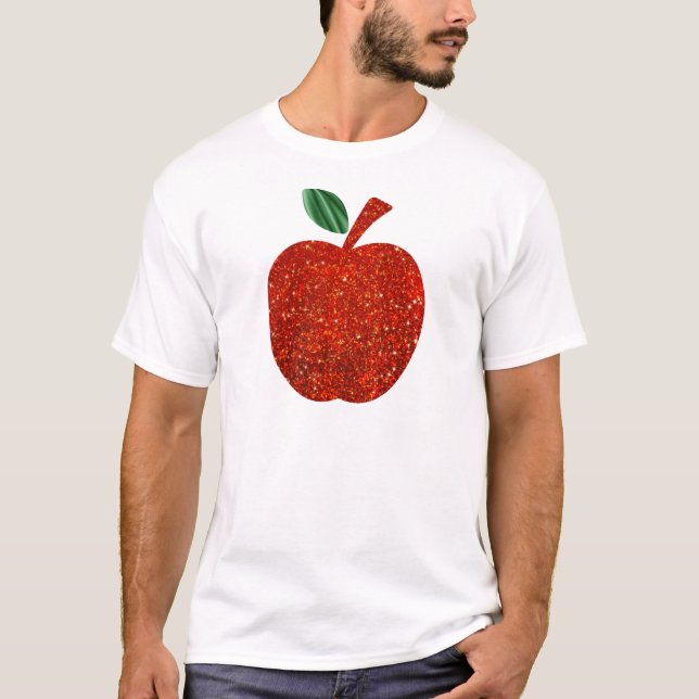 Camiseta Purpurina rojo Apple (Anverso)