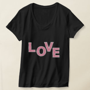 Camiseta Purpurina Rosa de Amor