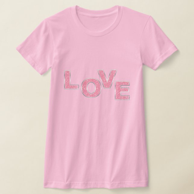 Camiseta Purpurina Rosa de Amor (Distribución)