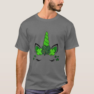 Camiseta Purpurina Shamrock Irish Unicorn Happy St Patricks