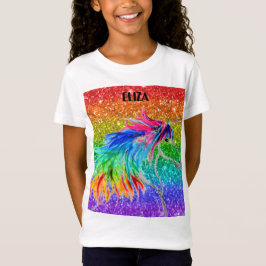 Camiseta Purpurina Unicornio Chicas del boho Rainbow Cute