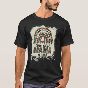 Camiseta Purpurina Y Sucia Mamá De Ambos Léopardo Camo Arco