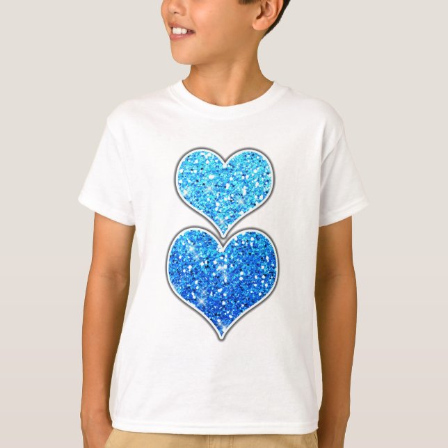 Camiseta Purpurinas azules esparcen textura (Anverso)