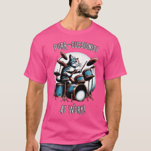 Camiseta Purr-Cussionista En Tambores De Reproducción De Ga