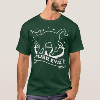 Camiseta Purr Evil Cat Funny Gótico Halloween Black Cat Lov