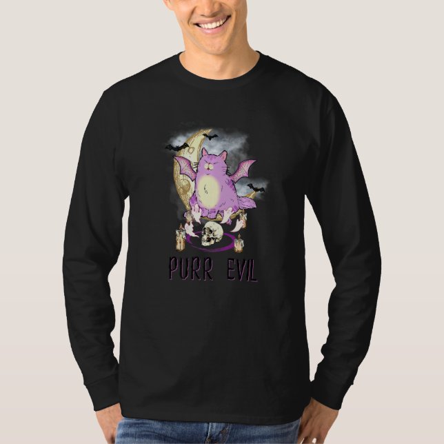 Camiseta Purr Evil  Let's Summon Demons Pastel Goth Occult  (Anverso)