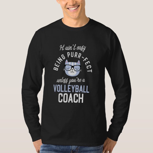 Camiseta Purr-Fect Volleyball Coach Funny Trainer Idea (Anverso)