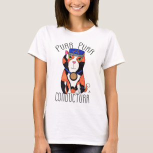 Camiseta Purr Fun Calico Conductor De Tren Gato