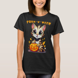 Camiseta Purr-o-ween del gato bangladesordenado de Hallowee