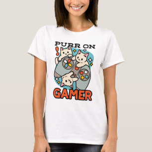 Camiseta Purr on Gamer - Diseño de juegos para gatos