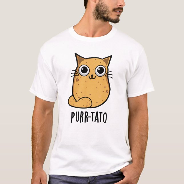 Camiseta Purr-tato Gracioso Gato Pun (Anverso)