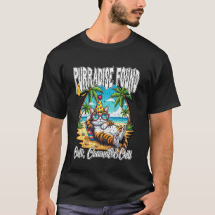 Camiseta PURRADISE Gatos encontrados, cocos y vacaciones de