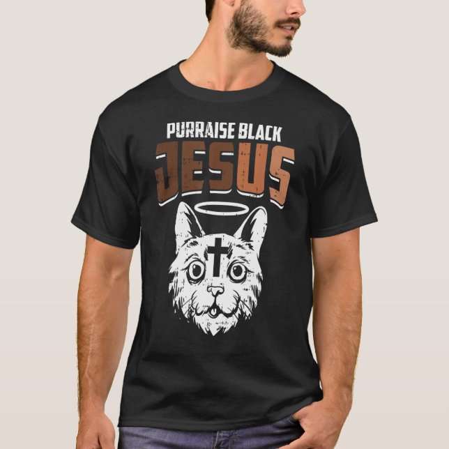 Camiseta Purraise Black Jesus Black History Mono Cute BLM (Anverso)