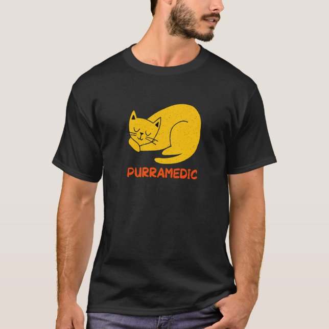 Camiseta Purramedic Cat  Paramedic Kitten EMT  Cat Mom  1 (Anverso)