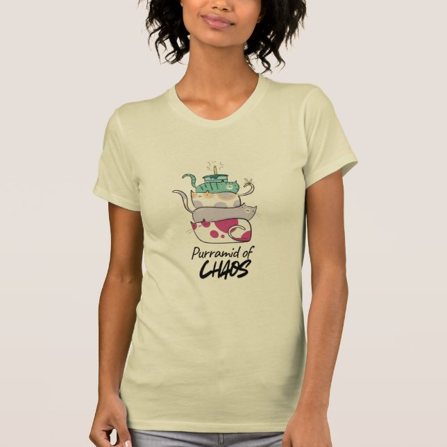 Camiseta Purramid of Chaos Funny Cat Pun Art (Anverso)