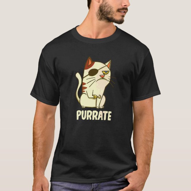 Camiseta Purrate Cat Pirate Eye Patch Kitten Kitty (Anverso)