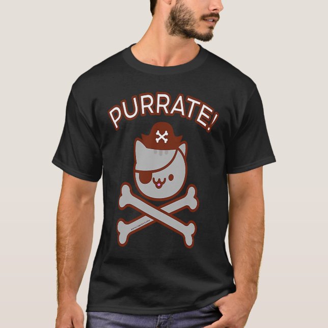Camiseta PURRATE  Cat Pirate Pun (Anverso)