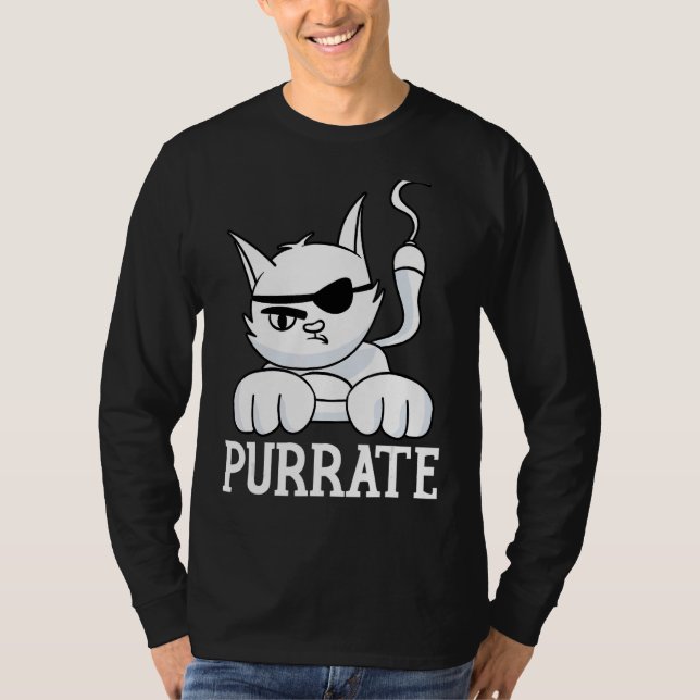 Camiseta Purrate Kitten Kitty Cat Pirate (Anverso)