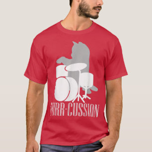 Camiseta Purrcussion Gracioso Cat Drummer Gift