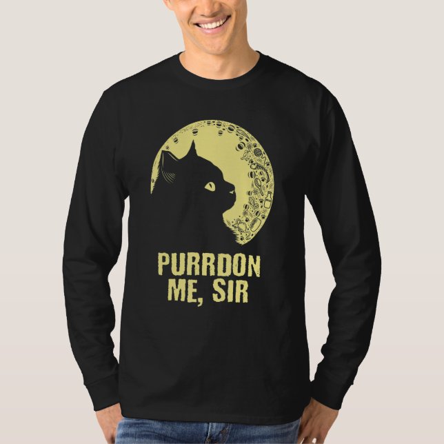 Camiseta Purrdon Me Sir Cat     Kitten Humor Coworker Boss (Anverso)