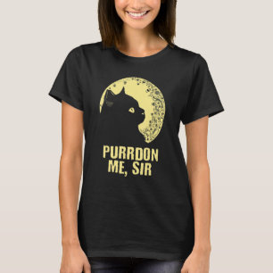 Camiseta Purrdon Me Sir Cat Kitten Humor Coworker Jefe