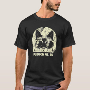 Camiseta Purrdon Me Sir Cat Kitten Humor Coworker Jefe
