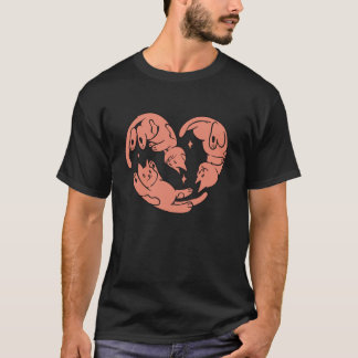 Camiseta Purrfect Balance (Cute Cat Circle Illustration)