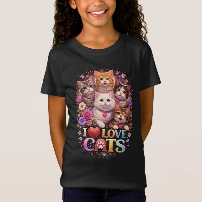 Camiseta Purrfect Little Hearts (Anverso)