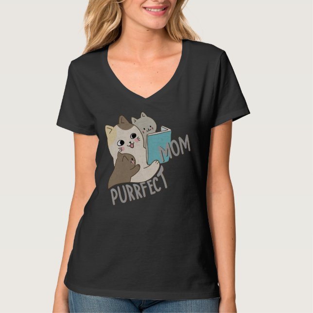 Camiseta Purrfect Mom T-Shirt (Anverso)
