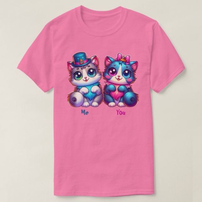 Camiseta Purrfect Together Personalizable Valentines Shirt (Diseño del anverso)