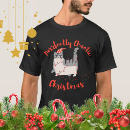 Camiseta Purrfectly Chaotic Christmas Funny Holiday Cat
