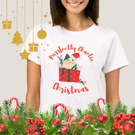 Camiseta Purrfectly Chaotic Christmas Funny Holiday Cat