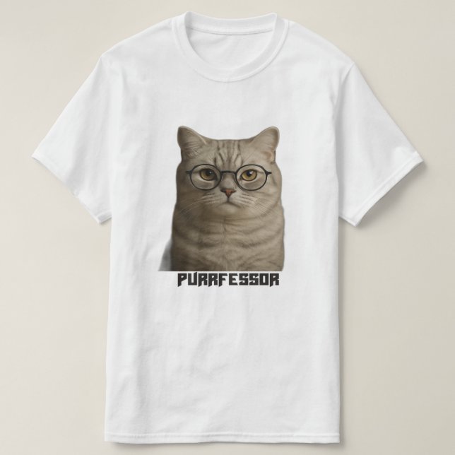 Camiseta Purrfessor (Diseño del anverso)