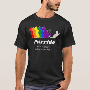 Camiseta Purride Ally Support Animal Cat Lgbt Support