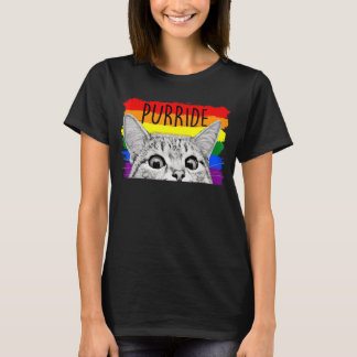 Camiseta Purride Cat Gafas De Sol Bandera Orgullo Gay Mes L
