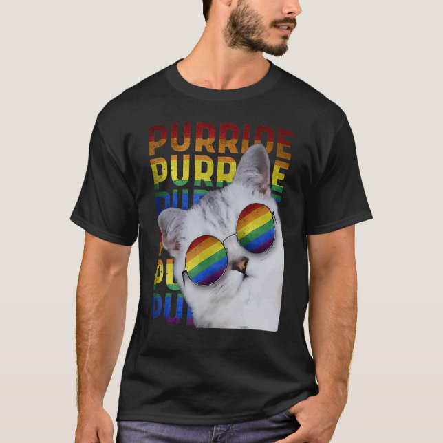 Camiseta Purride Cat Lgbt Gay Prity Kitty 1 (Anverso)