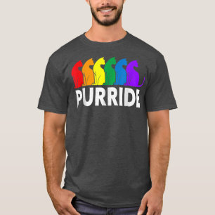 Camiseta Purride Cat Lover Mes Orgullo Gay Derechos Rainbow