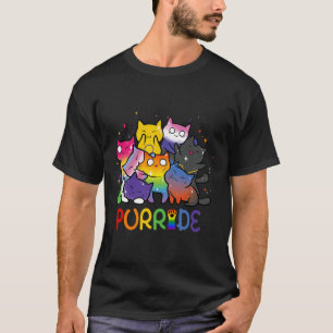 Camiseta Purride Cat Pride Ally Lgbt Amantes de los Animale