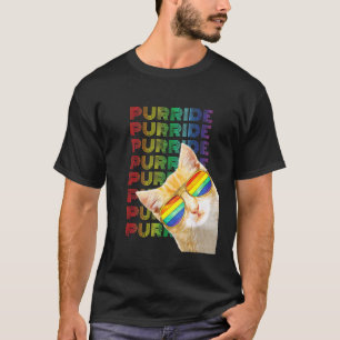 Camiseta Purride Cat Primen Mes Gay Rights Rainbow Cat